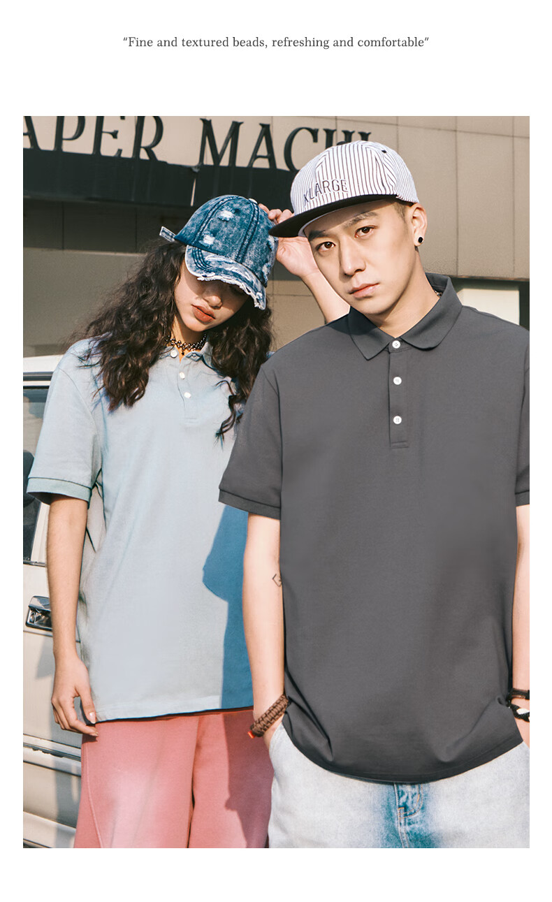 GENIOLAMODE Polo Shirt for Men, Summer Casual Retro Chinese Trendy Printed Collar Short-Sleeve Men's T-Shirt, White, 2XL 14
