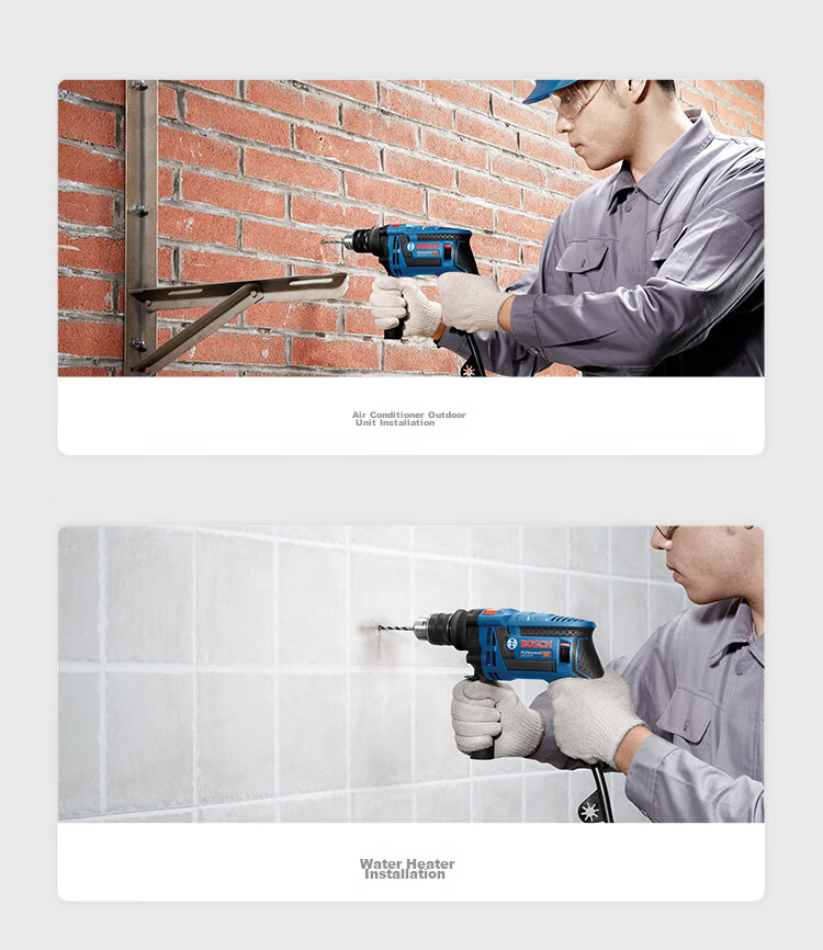 BOSCH Impact Drill, Electric Drill, And Screwdriver Three-In Concrete Drilling, 750W GSB-16RE Heavy-Duty Model 6