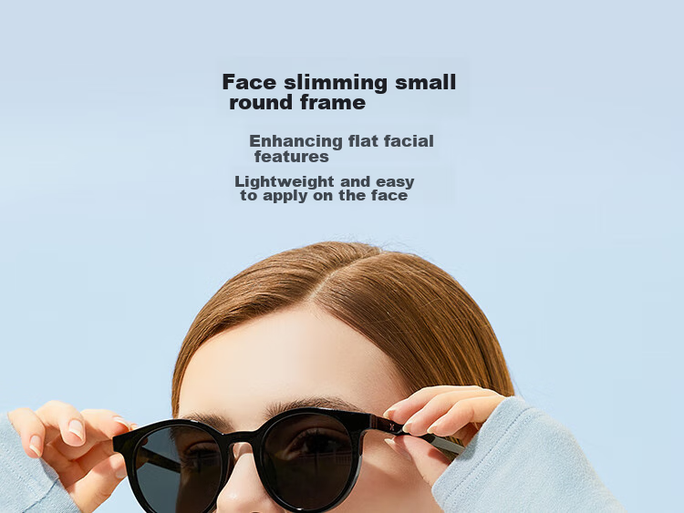 LOHO 2026 New Polarized Sunglasses for Women, Round Frame Driving Sunglasses, UV Protection Eyewear, Trendy Face-Slimming Hiking Glasses 4