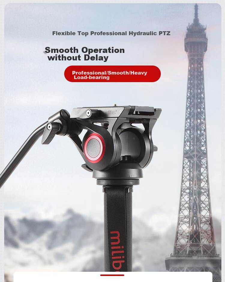Milibo MTT705BS Third-Generation Monopod Carbon Fiber Tripod for DSLR Cameras, Professional Photography And DV Shooting with Hydraulic Head Kit 6