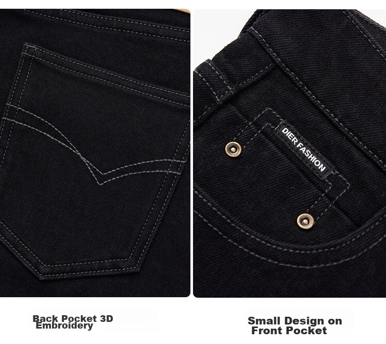 Dme Fleece-Lined Slim Straight Pants, Winter Loose-Fit Jeans for Women, Slimming And Leg-Slimming Trousers, Long Women's Pants, Midnight Black, Size 29 14