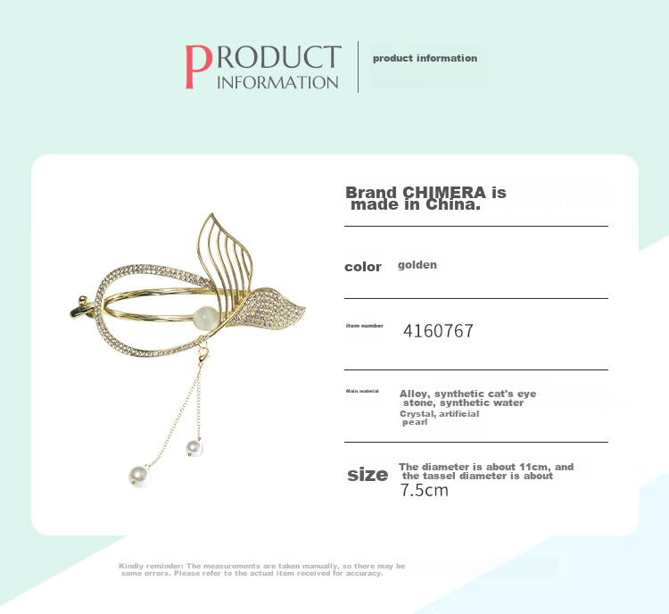 CHIMERA [You'll Always Have Me] Fish Tail Hair Clip, High-End Hairpin, Back of Head Twist Clip, Hair Accessory, Birthday Gift for Wome 18