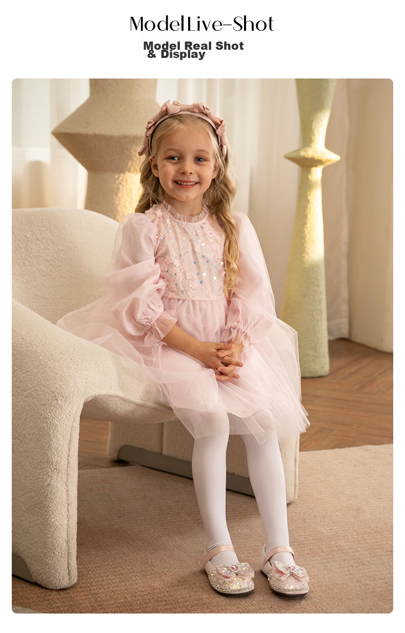 Belle Children's Shoes [Exclusive Style], Girls' Leather Shoes, Kids' Princess Shoes, Baby Crystal Shoes, Spring And Autumn Flats, Pink, Size 30 1