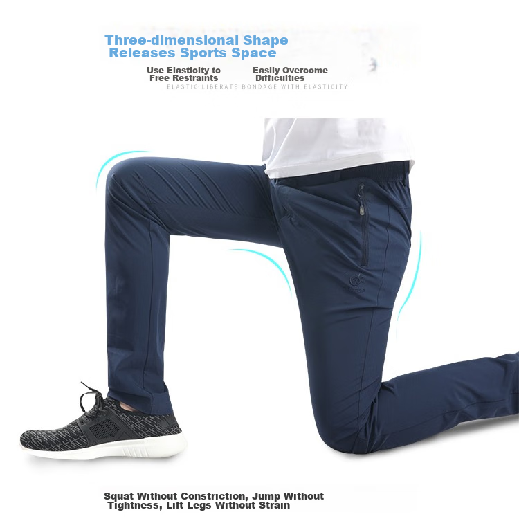 TECTOP Quick-Dry Pants Outdoor Stretch Breathable Fast-Drying Hiking Pants Men's Rock Gray 3XL 10