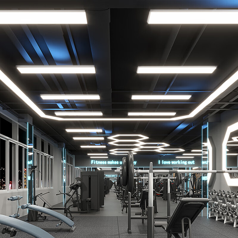 Dengling Office White Ceiling LED Panel Light Rectangular Seamless Splicing Linear Light for Office Building Super Suction Ceiling Industrial Project Lighting White Frame Right Angle 120*5cm 26W Cool 