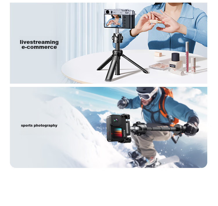 UGREEN Phone Stand Selfie Stick Tripod Desktop Gimbal Live Streaming Vlog Extension Pole Handheld Suitable for DJI Pocket 3/4/4 Pro, Ying Shi Luna, Mirrorless Camera Action Camera 12