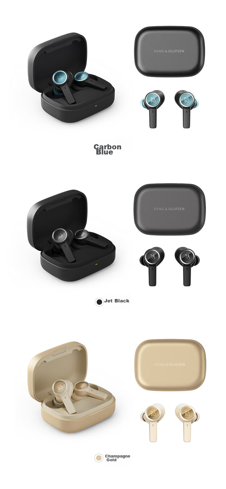 B&O Beoplay EX In-Ear Headphones, Active Noise Cancellation True Wireless Bluetooth Earphones, Wireless Charging Earphones, Holiday Gift, Carbon Blue 10