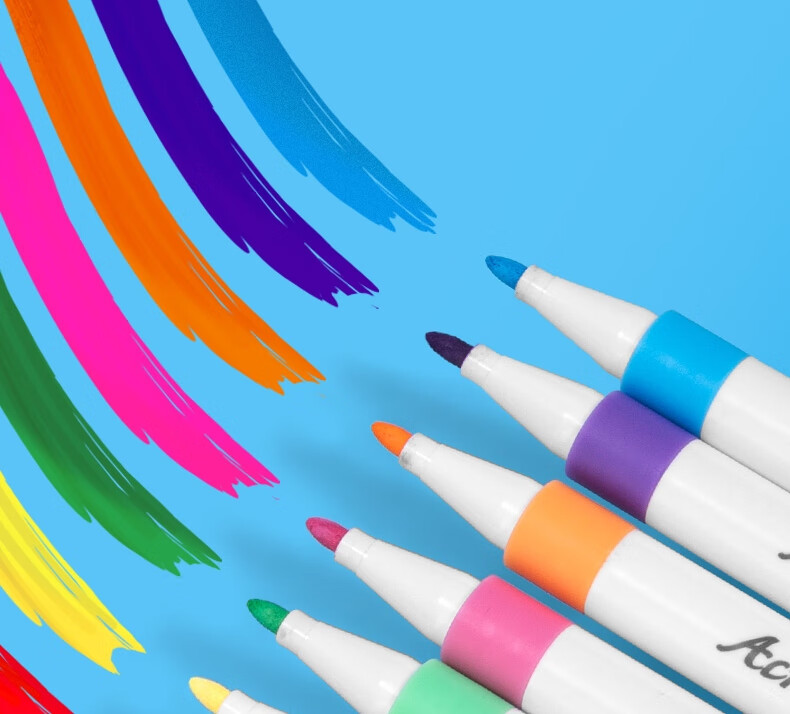 Deli 12-Color Acrylic Markers, Children's Drawing Pens, Paint Set for Boys And Girls, Toy Birthday Gift HM922-12 6