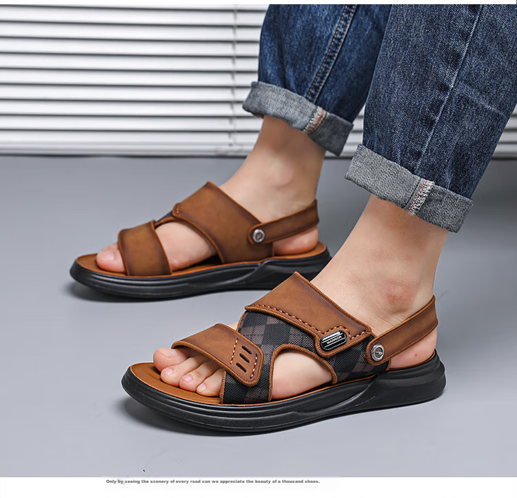 Warrior Sports Sandals for Men, Casual Outdoor Beach Shoes, Durable Summer Footwear WSL(WZ)-0978 Black Camel 41 7
