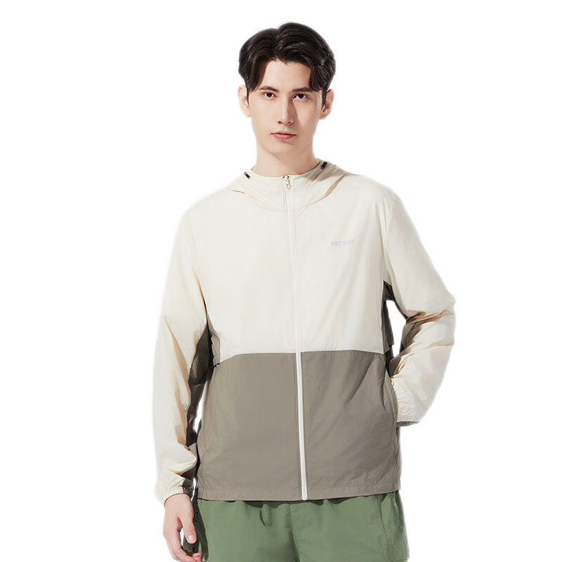 TECTOP Sun Protection Clothing Summer UV-Resistant Couple Style Outdoor Travel Top 2422153FS Oatmeal/New Khaki M