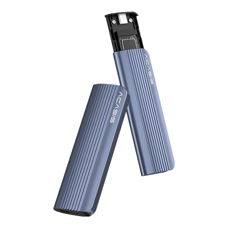 Acasis M.2 NVMe/SATA Dual Protocol Hard Drive Enclosure, Type-C USB3.2 Gen2 SSD Enclosure, Laptop Single Protocol External Full Aluminum Case, Plug-And