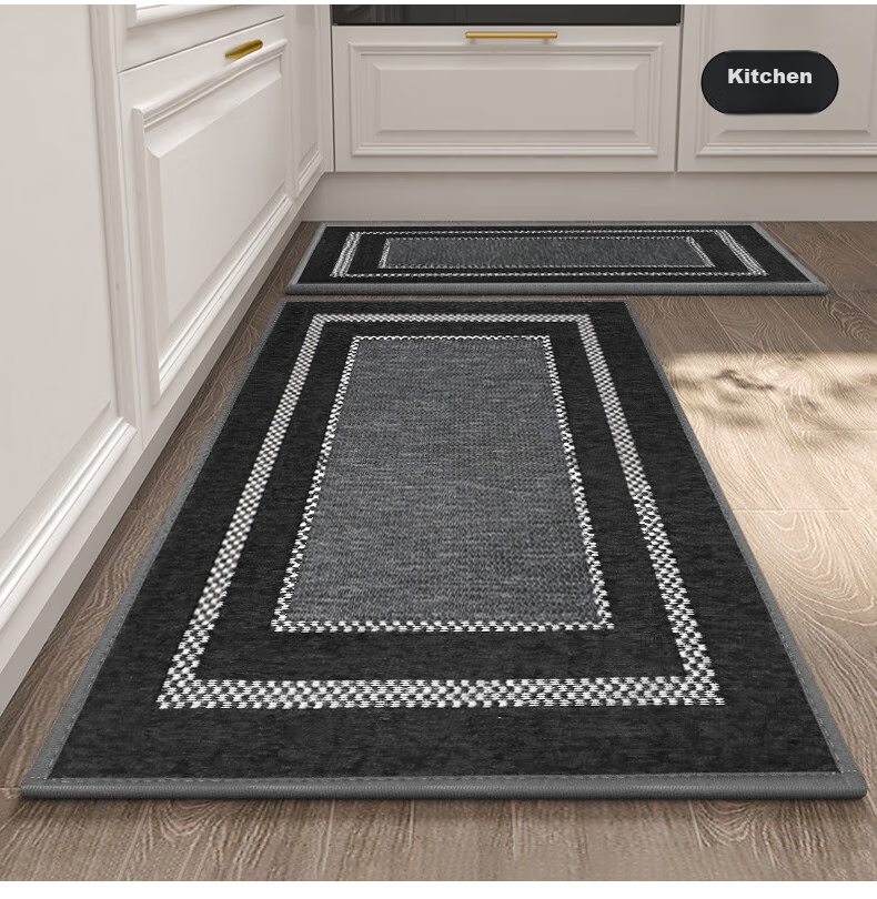 Modouyu Entrance Door Mat, 80*120cm Checkered Pattern, Foot Mat for Entryway, Bathroom, Foyer, Wear-Resistant, High-End Carpet 14
