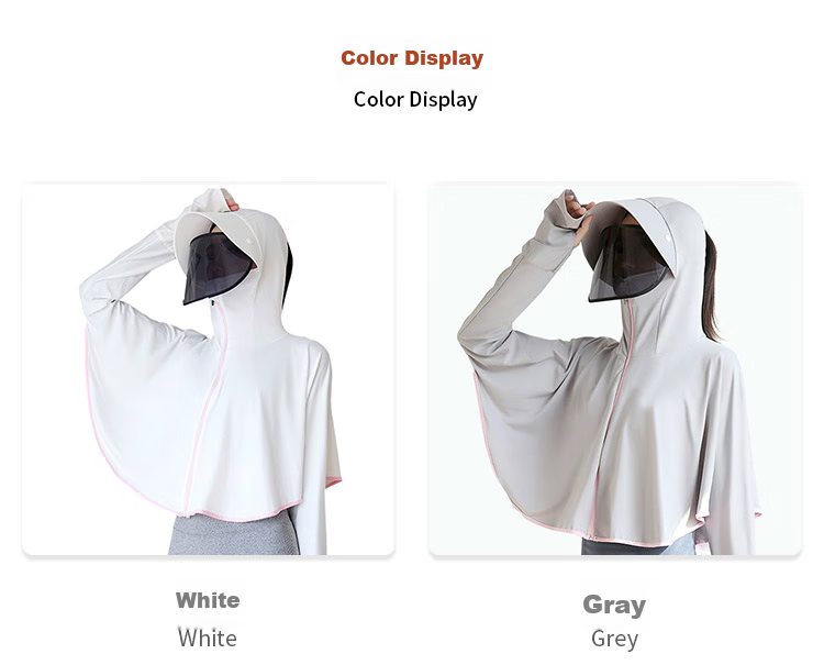 GLO-STORY Sun Protection Clothing for Women, Detachable Lens Sun Visor, Outdoor Driving UV Protection Coat, WST124073 13