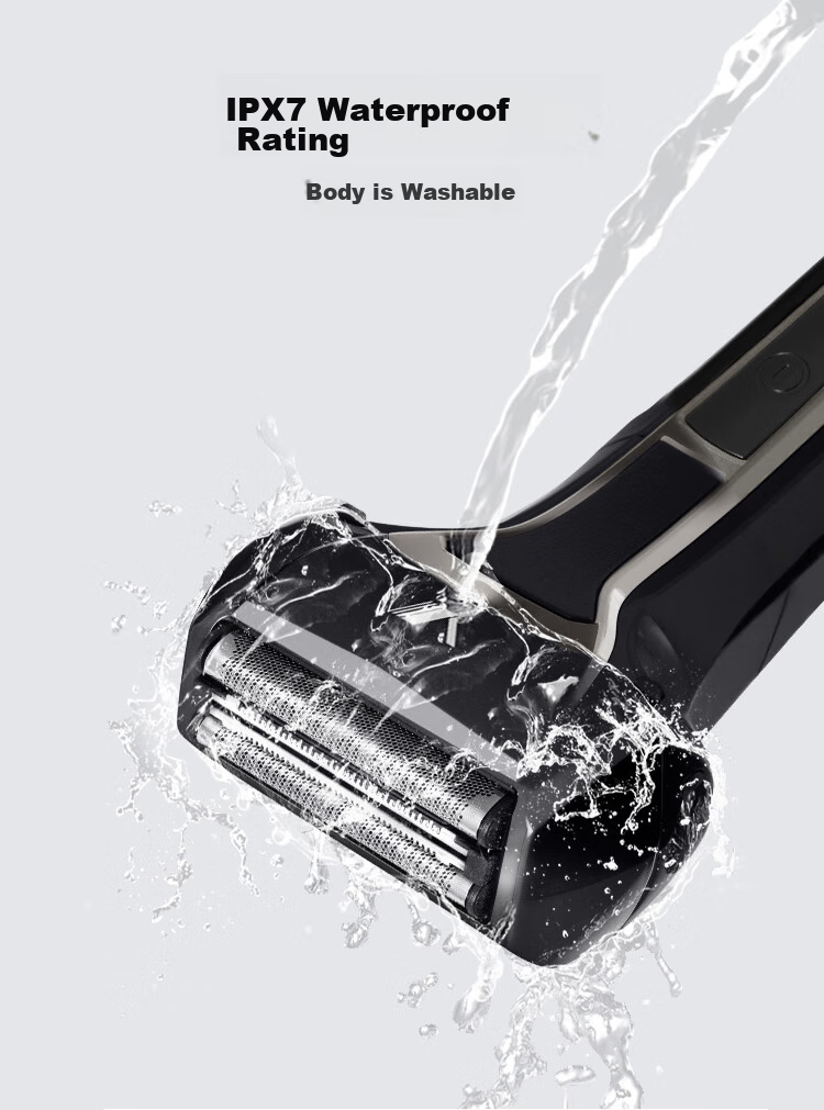 IZUMI Electric Shaver V743R Waterproof Durable 4-Blade Imported Razor with Sideburn Trimmer for Outdoor Use Gift for Boyfriend Husband Father 7