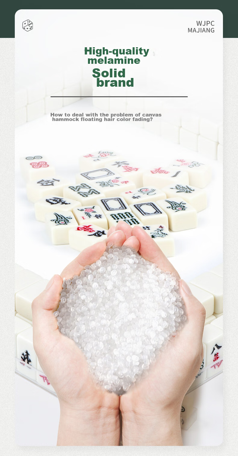 Wangjing Poker Mini Mahjong Hand-Rub Portable Home Dormitory Outdoor Travel Camping Travel Mini Mahjong Tiles Small with Ruler 6