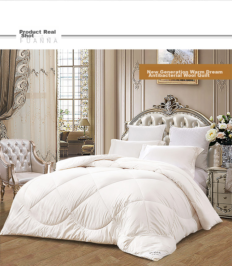 FUANNA Wool Comforter, 51% New Zealand Imported Wool, Double Size Winter Quilt, Approximately 6.6 Jin (3.3 Kg), 203*229cm 13