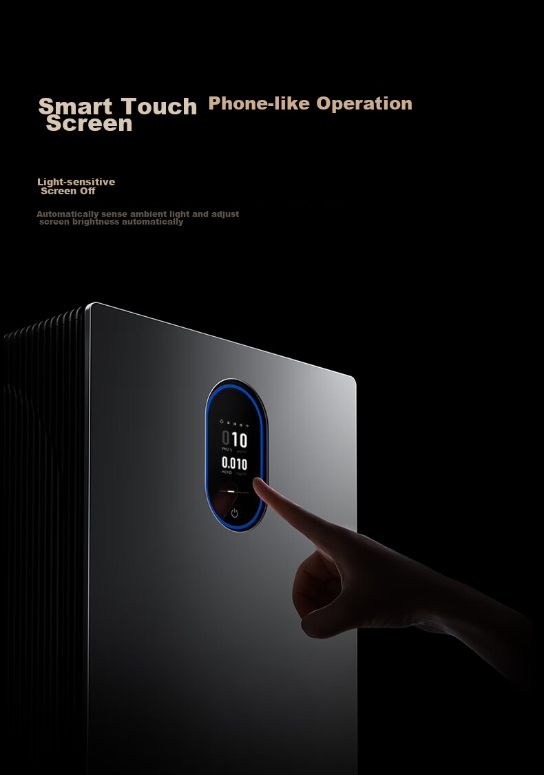 352 Air Purifier Removes Pollen, Formaldehyde, Bacteria, Flu Virus, TVOC Odors, Allergens, Formaldehyde with Digital Display for New Homes And Home Use Tower-Type Dual Fan Z120 23