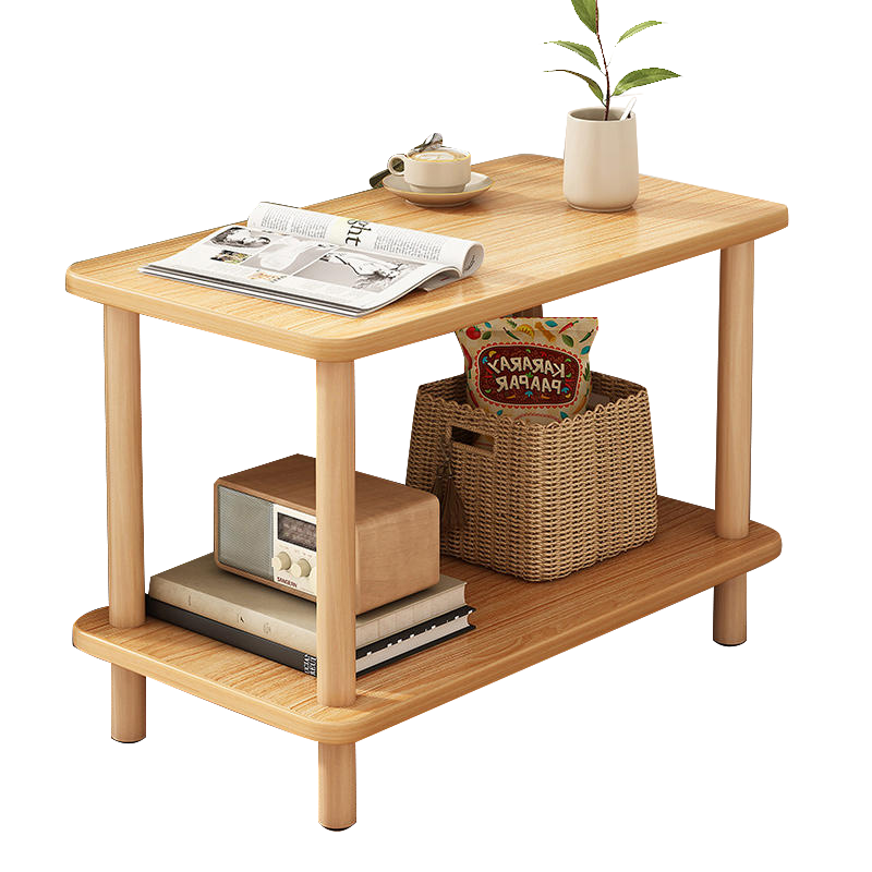 FENJIEXIAN Side Table, Bedside Cabinet, Small Side Table, Storage Rack, Sofa End Table, Simple Tea And Water Table, Double-Layer Tea Table