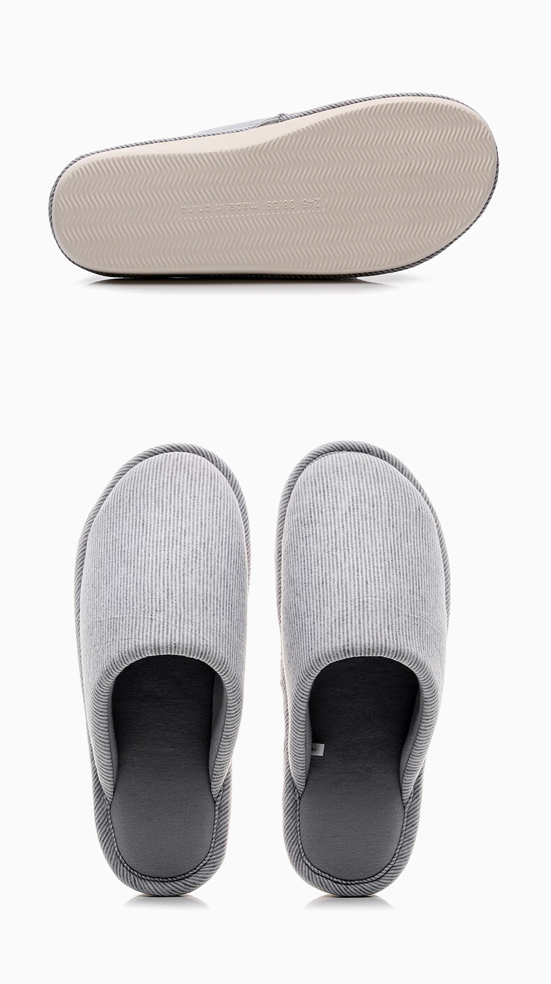 GUOLUOFEI Non-Stick High-End Couple Slippers, Spring And Autumn Home Indoor Non-Slip Thick-Soled Cotton Slippers for Men And Women, Winter Seaso 5