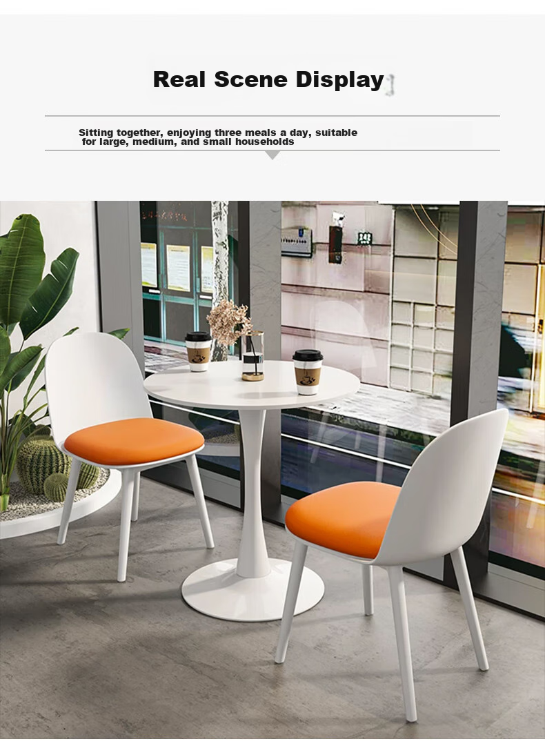 Fanshe Dining Table Negotiation Table Balcony Small Round Table Tulip Simple Office Apartment Hotel Reception Round Table And Chair Set 4