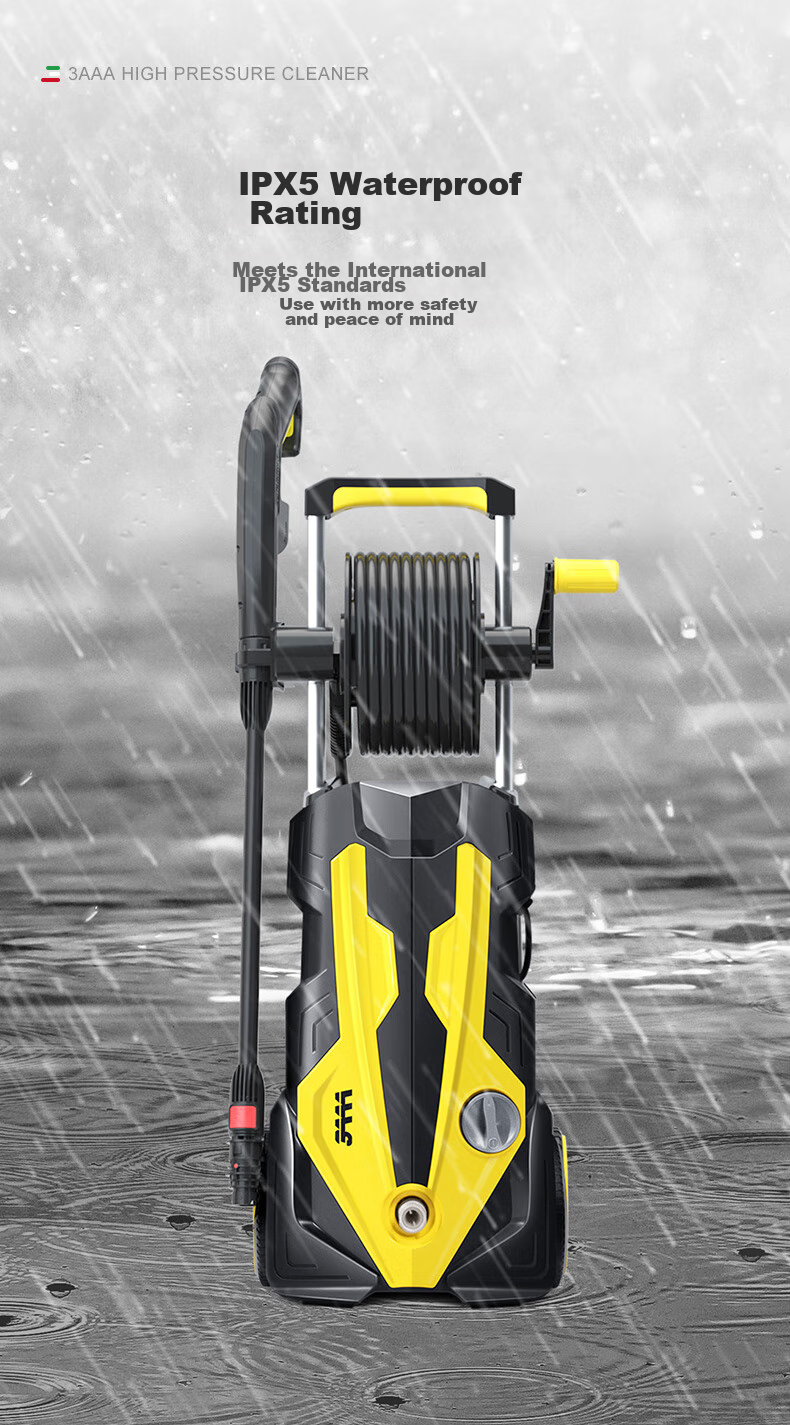 3AAA Car Wash Machine High-Pressure Water Gun, Powerful Floor Cleaner, 220V Garden Cleaning Machine, Car Washing Water Gun, High-Power Washer 10
