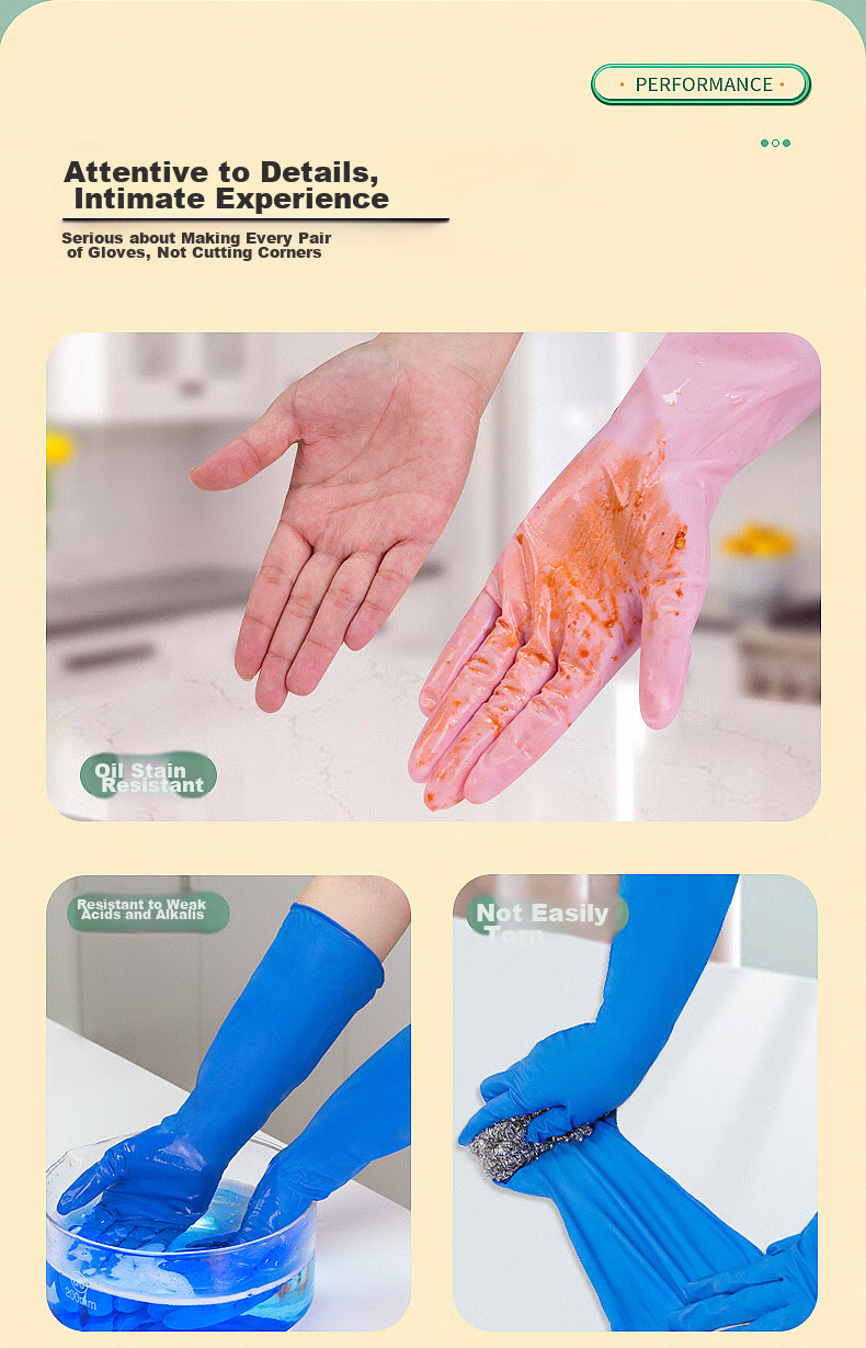 Jiazhanli Disposable Nitrile Gloves, 15-Inch Extended And Thickened, for Laboratory And Industrial Protection, 10 Pieces/bag, White, Size M 7