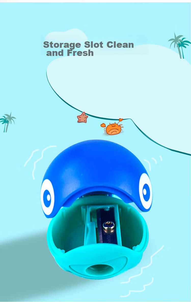 Maped [Children's Creative Gift] Big Head Pencil Sharpener Whale, Stylish Small Mini Rotary Pencil Sharpener, Manual Pencil Sharpener, 018115CH 7