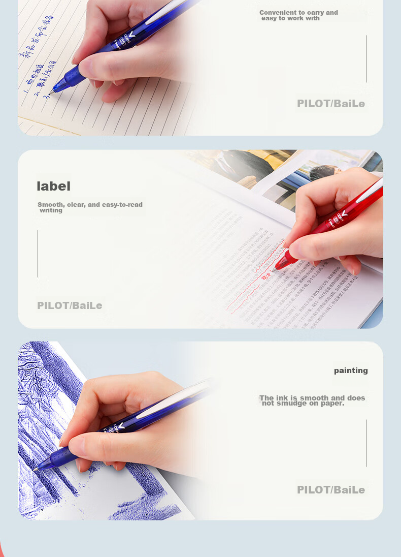PILOT [Best-Selling Product] Weibao Retractable Black Knight Gel Pen, Large Capacity, Quick-Drying, for Students' Exams And Practice, Writing Pen, Signature Pen, Office Use, LVKN-15EF 0.5mm Black, Single Pe 4