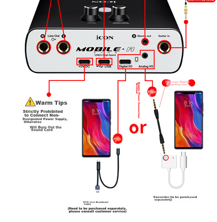 Aiken Mobile R Sound Card Live Streaming Kit, Computer And Phone OTG Direct Connection, 48V Phantom Power Supply, ASIO Driver, One-Key Voice Changer, Real-Time Monitoring, Voice Changer, Live Streaming Device 17