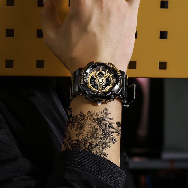 正港（ZGO）电子手表男学生防水运动电子表青少年初高中生腕表男孩礼物 851黑