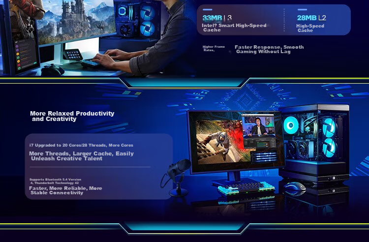 Intel Core 14th Gen I7 Processor 14700KF, 20 Cores 28 Threads, Five-Year Warranty, Boxed Desktop CPU for Gaming And Office Work 3