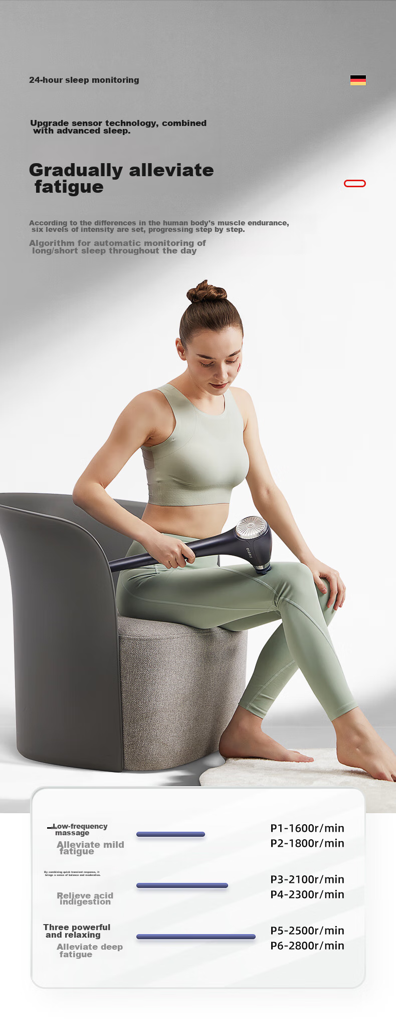 CLORIS German Cervical Massager Shoulder And Neck Massager Handheld Vibration Massage Hammer Full Body Massager Birthday Gift for Wife, Gift for Parents G23A 17