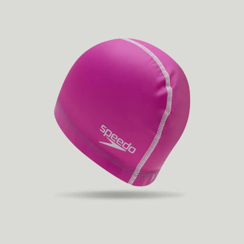 Speedo Adult Swim Cap, Lightweight And Form-Fitting, PU Coating, Solid Color, Unisex, Purple