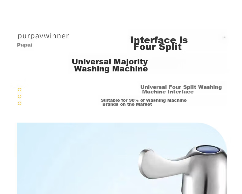 PURPAVWINNER 304 Stainless Steel Washing Machine Faucet with Anti-Drop Design, 1/2 Inch Cartridge Connector, Household 1/2 Inch Inlet, Universal Threaded Connector for Tap Water, with Built-In Washing Machine Spout 8