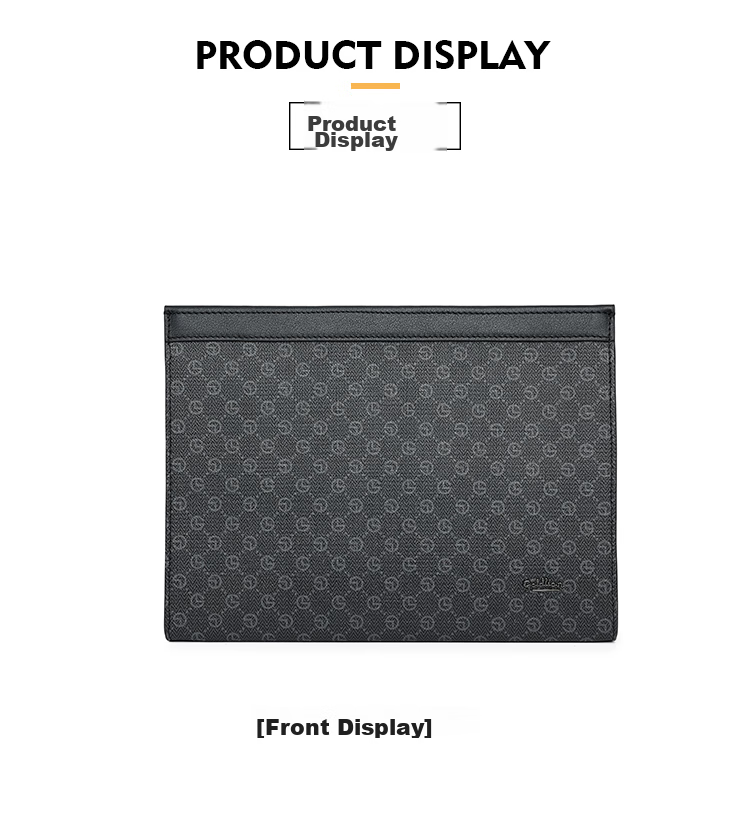 Goldlion Handbag Envelope Bag, Men's PVC Clutch, Long Card Holder Wallet, Birthday Gift 9