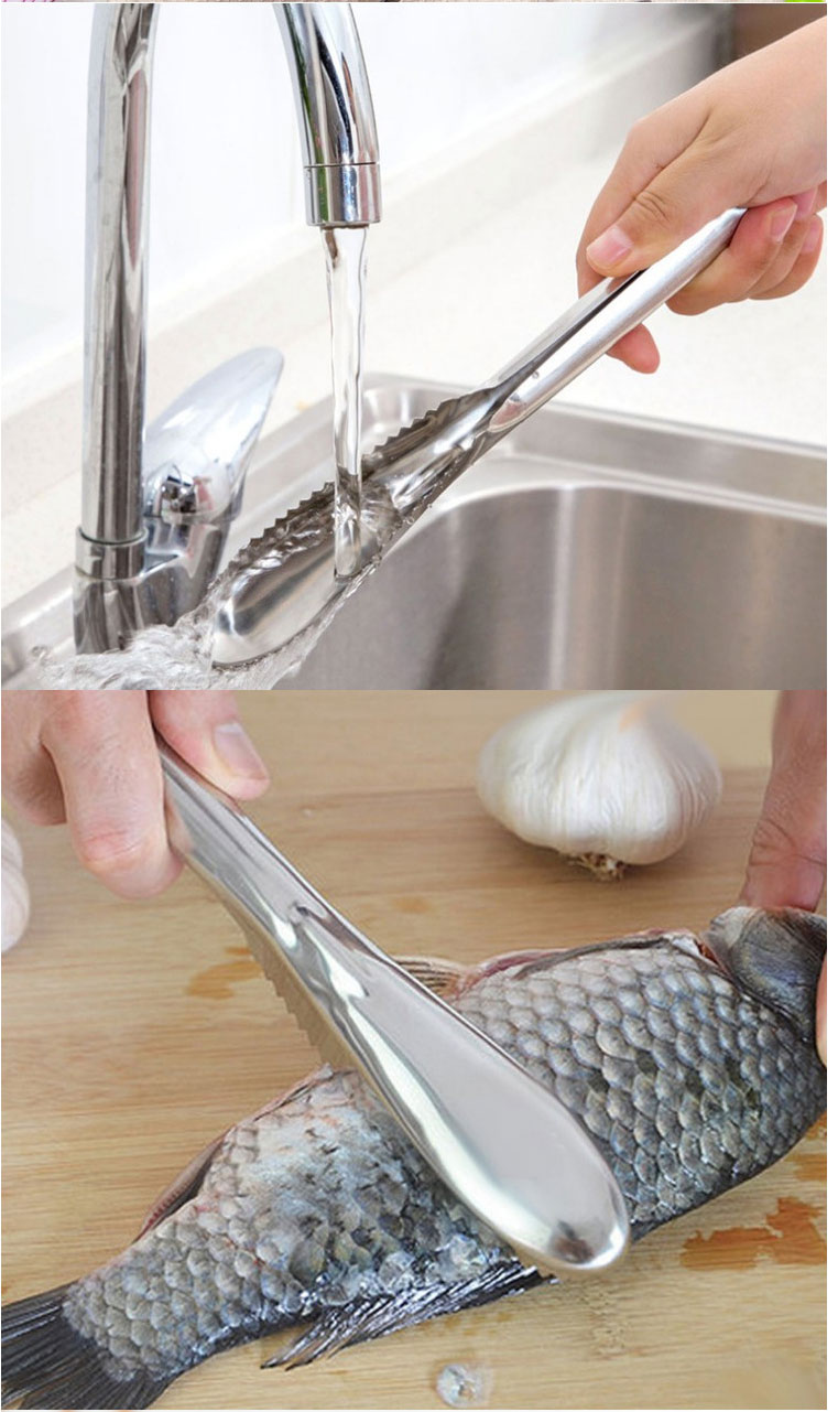 象顿 防溅不锈钢去鳞刮鱼器刮鱼刷子鱼鳞刨