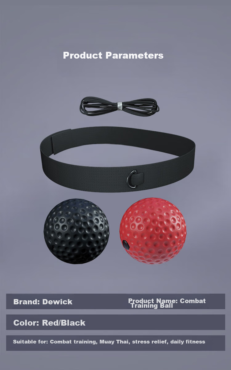 Duweike Boxing Speed Ball, UFC Fighting Sanda Training Stress Relief Head-Mounted Reaction Ball, MMA Double Ball 8