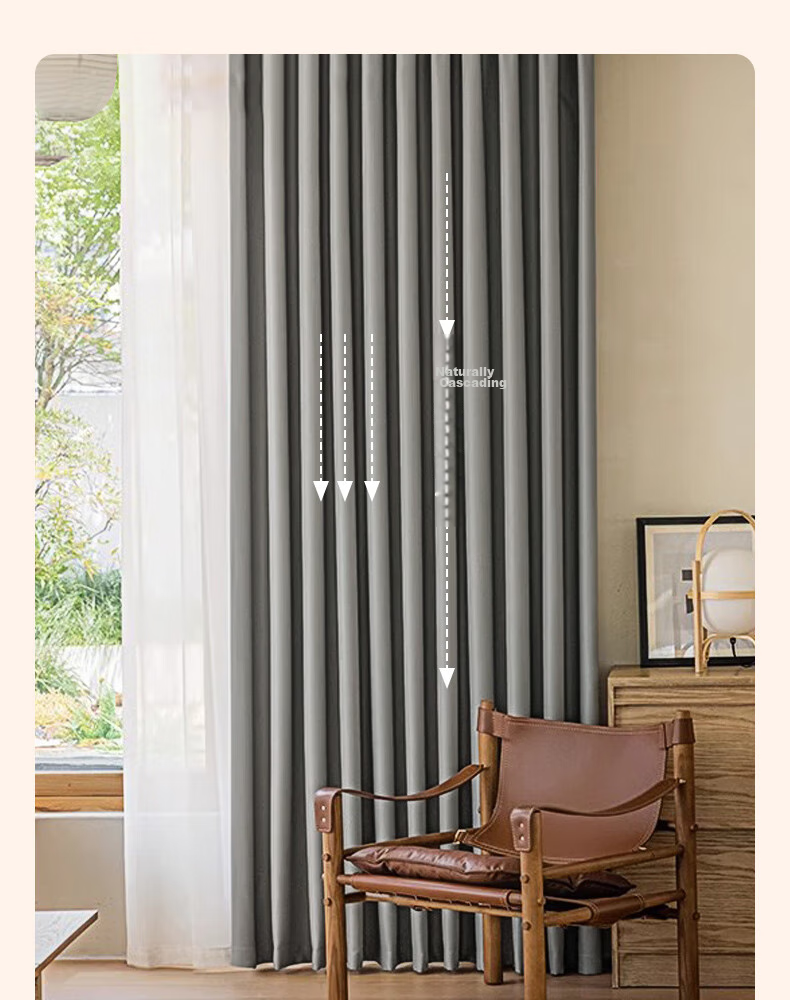 Ali Blackout Curtains, Sunshade Blinds, Ready-Made, No Drilling Required, UV Protection, Hook-Style, Soundproof Window Treatments 5