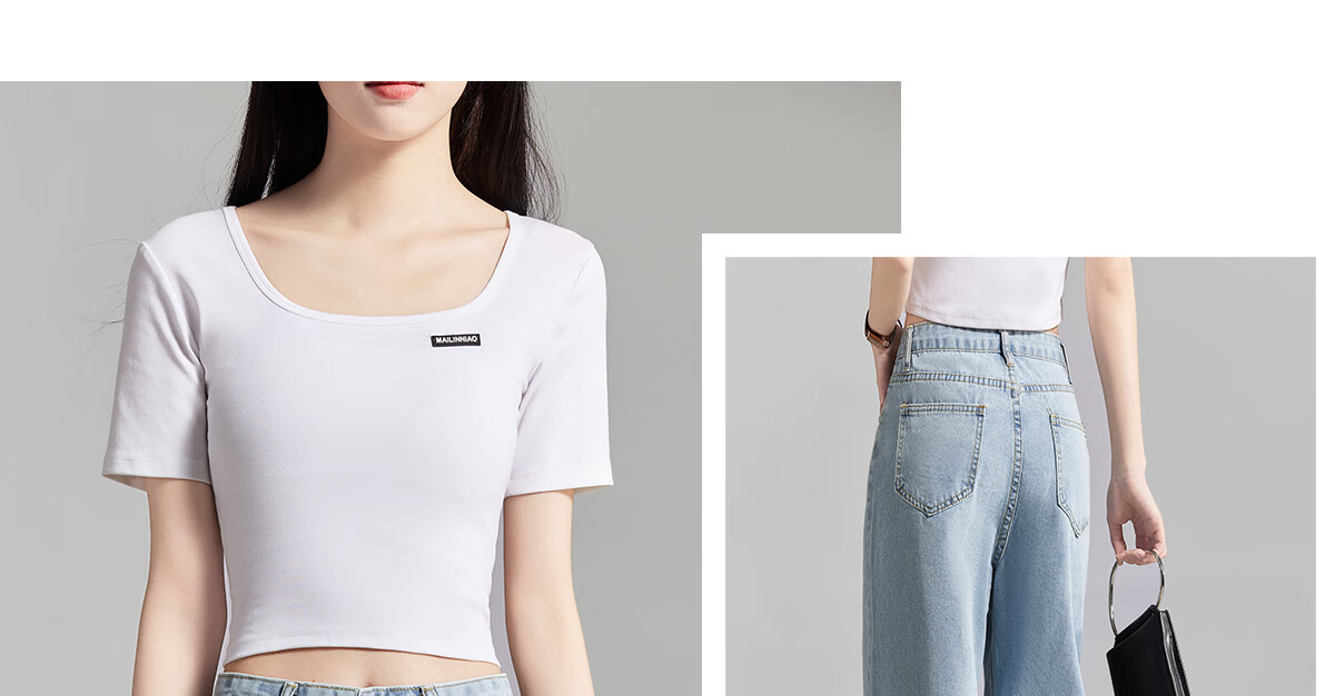 PinCai Women's Solid Color High Waist Loose Casual Wide Leg Jeans Straight Leg Fashion All-Match Trousers P13KN1438 25