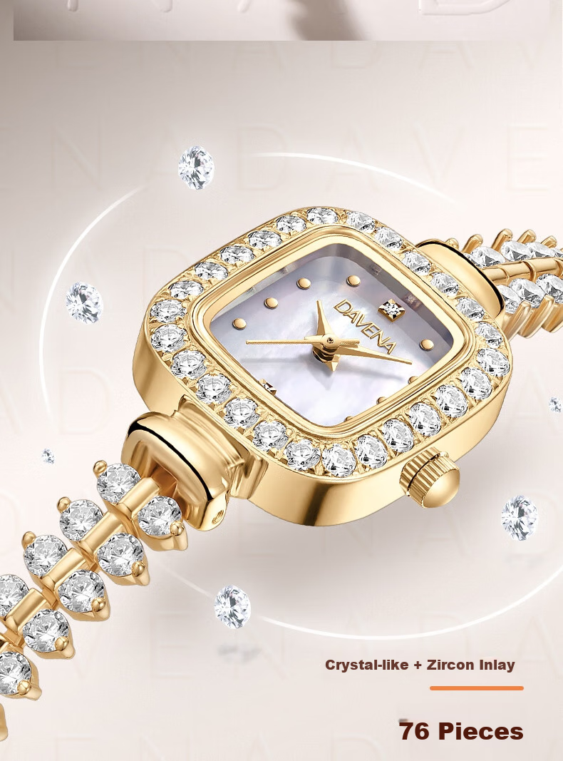 Davena [Celebrity Style] Tiweina Small Gold Spike Watch, Women's Luxury Niche Wristwatch, Birthday Gift for Girlfriend 4