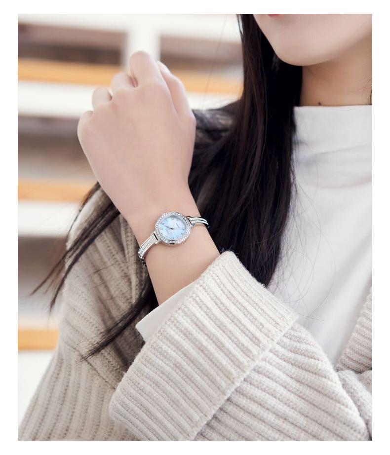 CITIZEN Watch for Women, Japanese-Korean L Series, Eco-Drive, Mother-Of Dial, Steel Band, Fashion Gift for Girlfriend, EM0530-81D 3