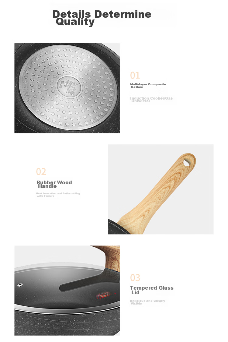 COOKER KING Non-Stick Wok, Easy to Clean, Maifanshi Color Stir-Fry Pan, 32cm, Compatible with Induction Cookers, Obsidian Series CG32HY 10