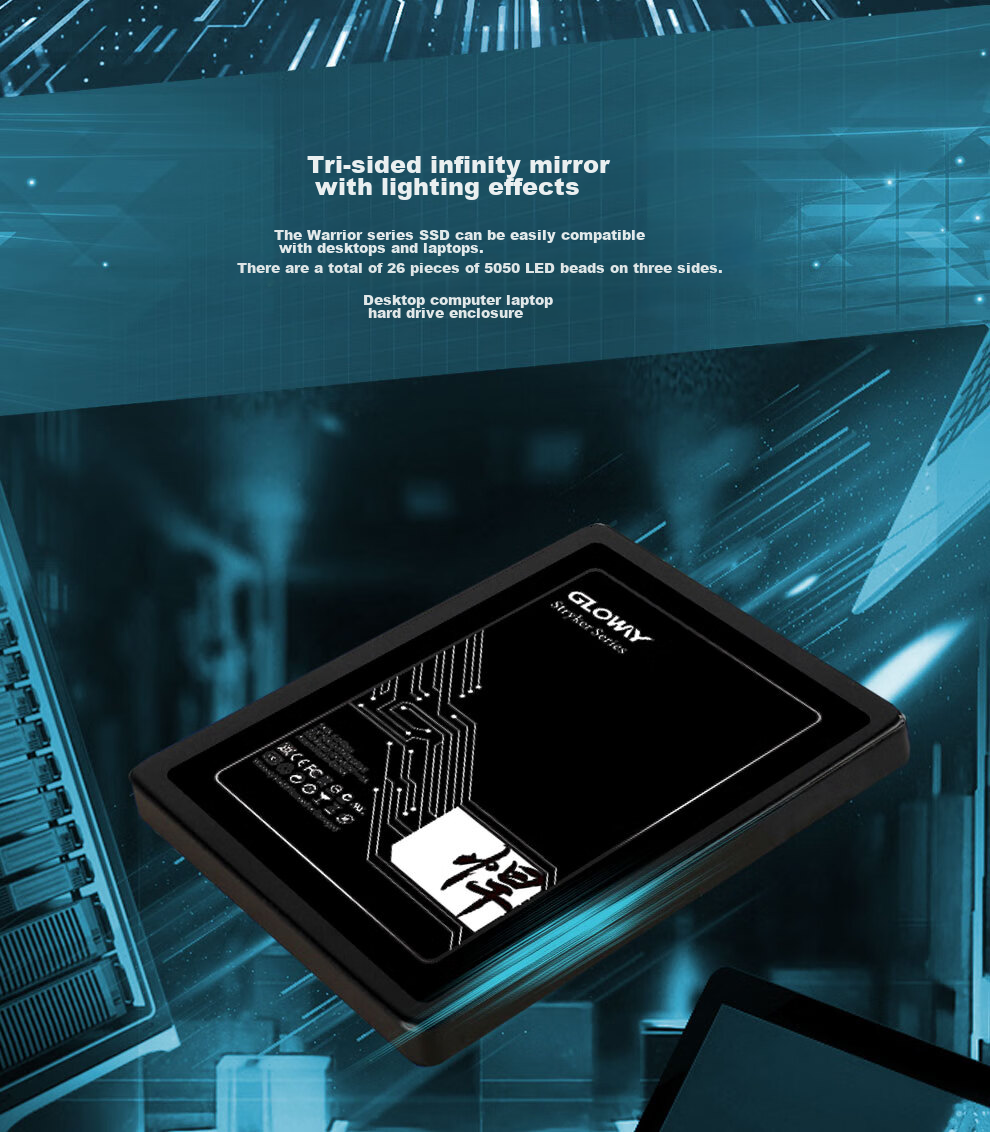 Gloway 512GB SSD, SATA 3.0, 500MB/s, Compatible with Laptops And Desktops, Hanjiang Series 5