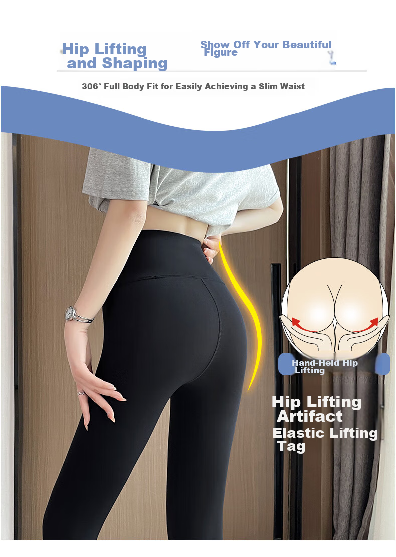LangSha Shark Leggings for Women, Tight-Fitting High-Waisted Pants, Slimming Effect, Thin Yoga Leggings for Outer Wear 11