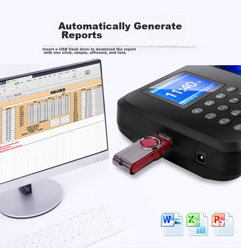 Youku Attendance Machine, Facial Recognition And Fingerprint Check-In Device, Large Capacity Face Recognition Sign-In Machine, No Software Installation Required, Automatic Report Generation, FA01 6
