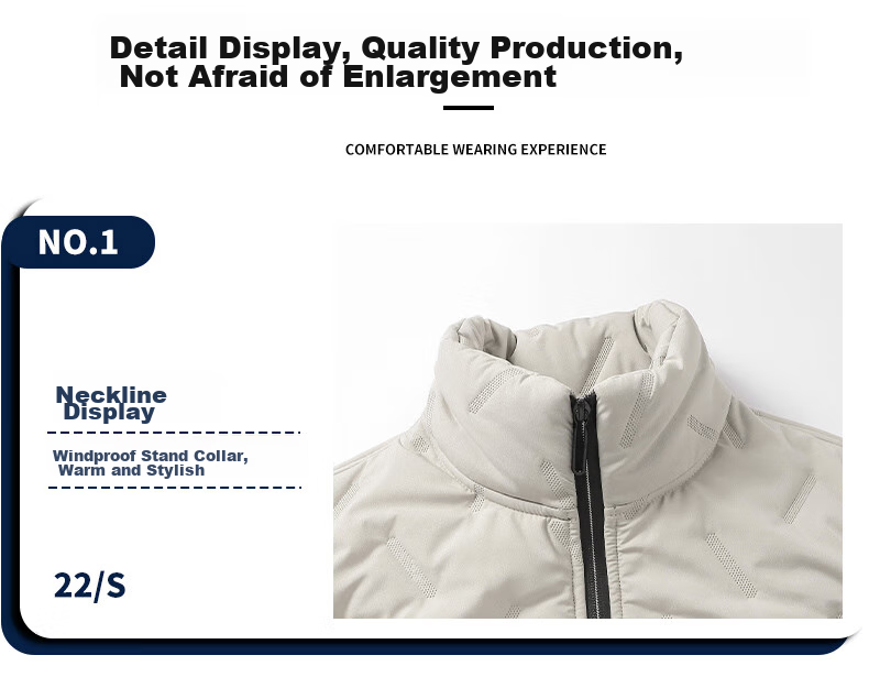 Huili Cotton Vest for Men, Autumn And Winter Jacket, Solid Color Stand-Up Collar Waistcoat, Warm Vest, Casual Cotton Coat, Black, 2XL 18