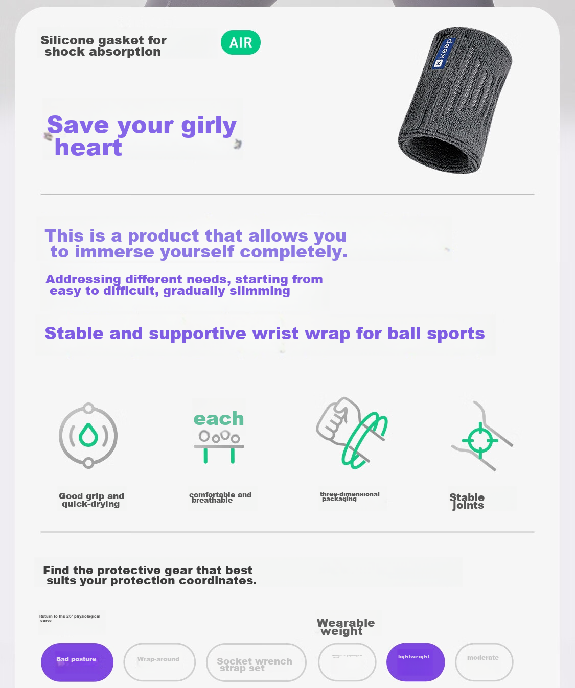 Keep Thin Wrist Support Brace for Men and Women, Skin Color, Pair - Sports Fitness Tennis and Badminton Wrist Sleeve 6