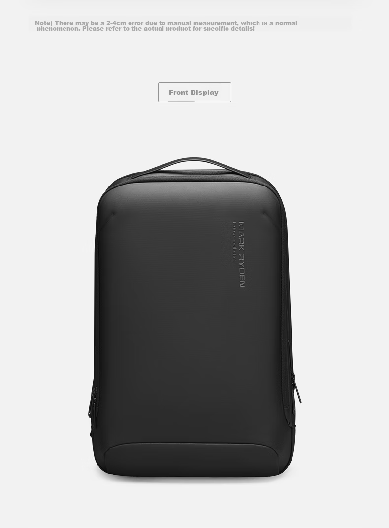 MARK RYDEN Men's Mini Backpack, Lightweight Business Travel Laptop Bag with Wet And Dry Separation, MR9008 Graphite Gray 15