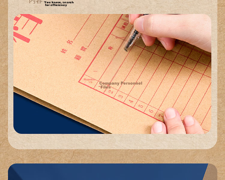 Deli 10 Pieces 280g Thick Kraft Paper File Folders, Document Storage with 6cm Side Width for Bids, Contracts, And Files, Bid Document Folders for Office File Protection 64104 12