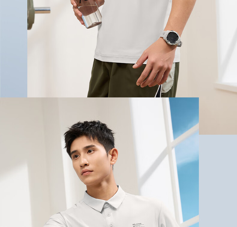 361° Men's Short Sleeve T-Shirt Spring Summer Polo Shirt Sportswear Fitness Loose Ice Silk Sun Protection 652524103D-6 43